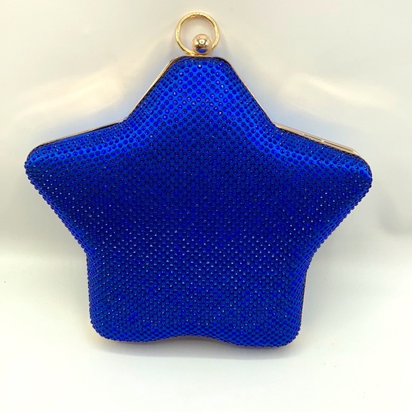 24HR Sale❗️💎 🌟 Star Shaped Rhinestone Covered Crossbody/clutch - Picture 1 of 6